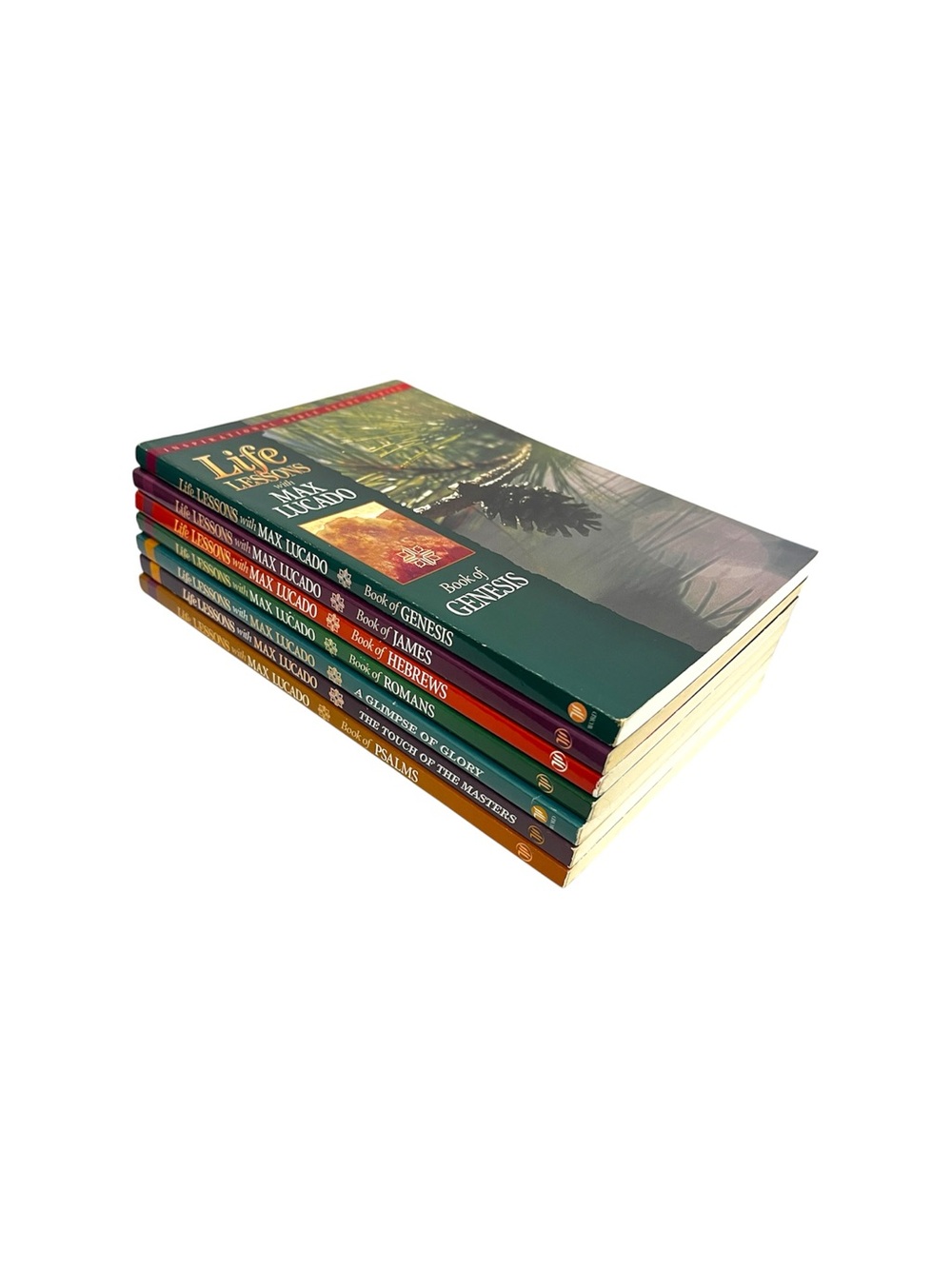 Lot Of 7 Books Life Lessons with Max Lucado Inspirational Bible Study Series New
